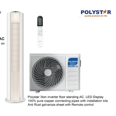 POLYSTAR 3TON FLOOR STANDING INVERTER AIRCON, ANTI RUST, SUPER COOLING 3M PURE COPPER PIPE| PVF-HDF306INV