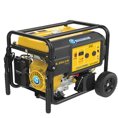 Haier Thermocool Oga 7500ES. 6.25kVA/5.0kW. 4 stroke, OHV, forced air cooled, electric start 357cc single cylinder engine. Suitable for heavy loads