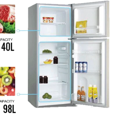 Skyrun, 138 Litres, Double Door Top Mount Fridge, BCD-138K