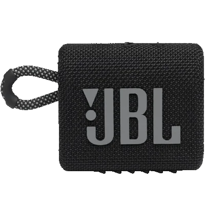JBL Go 3: Portable Speaker with Bluetooth, Built-in Battery, Waterproof and Dustproof Feature - Black