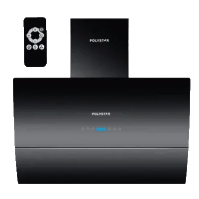 Polystar 900MM Range hood, Smoke Sensor, Remote Control With Hand Sensor, Charcoal And Aluminium Filter| Pv-JY9066RM