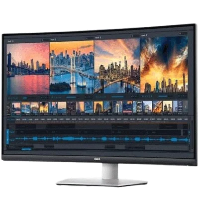 Dell 32" 4K Curved Monitor | S3221QS, Pixels 4K Ultra Hd LCD Black, Silver