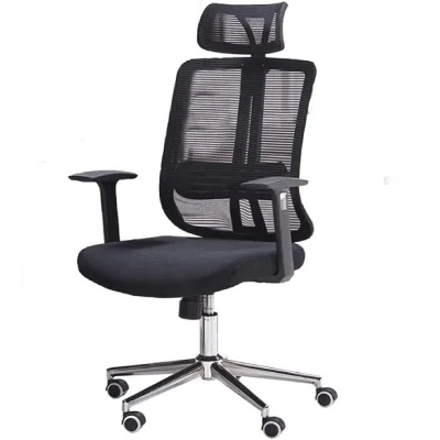 Boss Office Chair Office Swivel Chair, Mesh Back and Black Vinyl Seat Modern Office Chair with Flip