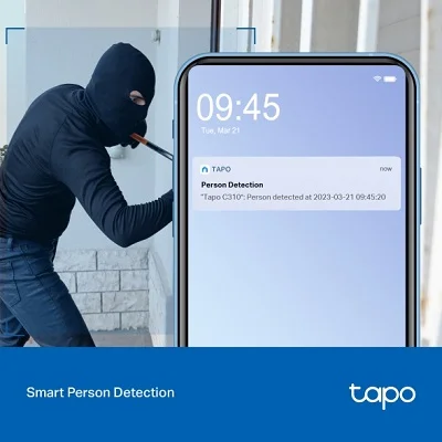 Tapo Outdoor Security Wi-Fi Camera | C310, Plug-in, Daylight Clarity at Night, 2K QHD, Person/Pet/Vehicle Detection, Local/Cloud Storage - Image 5