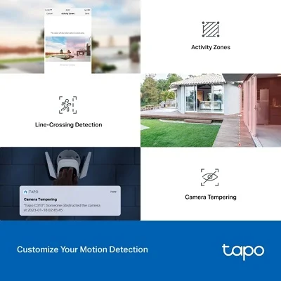 Tapo Outdoor Security Wi-Fi Camera | C310, Plug-in, Daylight Clarity at Night, 2K QHD, Person/Pet/Vehicle Detection, Local/Cloud Storage - Image 6
