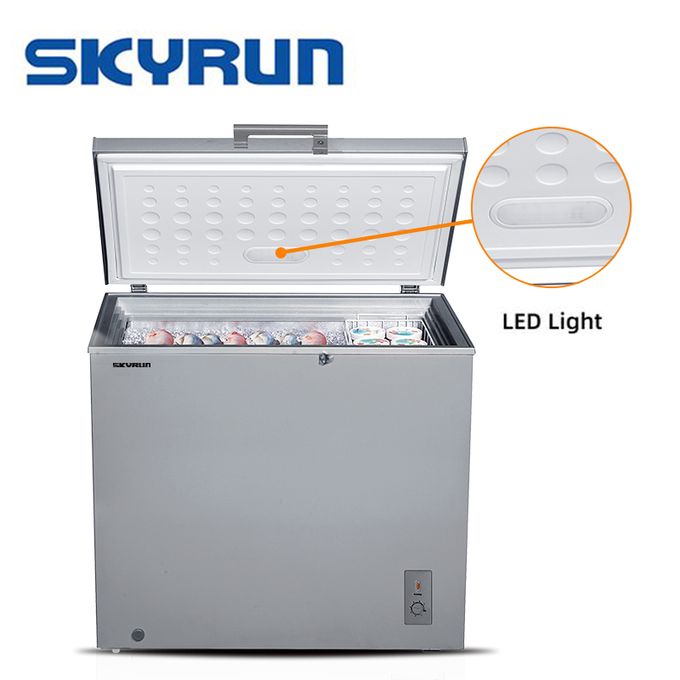 Skyrun 200 Litres Chest Freezer (BD-200A)-Grey - Image 4