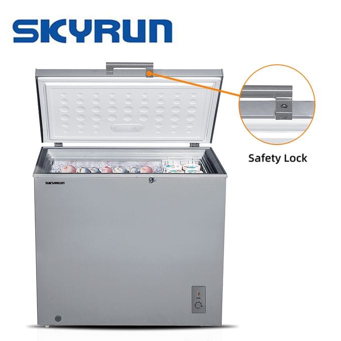 Skyrun 200 Litres Chest Freezer (BD-200A)-Grey - Image 3