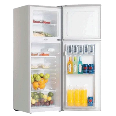 Skyrun 118 Litres, Double Door Top Mount Fridge, BCD-118HC, Sliver - Image 4
