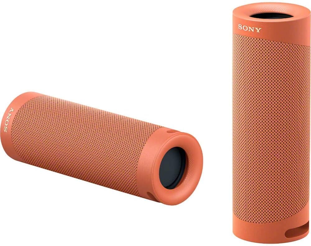Sony SRS-XB23 EXTRA BASS Wireless Bluetooth Portable, USB Type-C, and Speakerphone, Coral Red