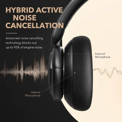 Soundcore by Anker Life Q30 Hybrid Active Noise Cancelling Headphones with Multiple Modes, Hi-Res Sound, Custom EQ via App, 40H Playtime, Comfortable Fit, Bluetooth Headphones, Multipoint Connection - Image 3