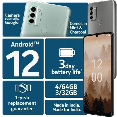 Nokia C31, 6.74” HD+ Display, , 3GB RAM+32GB, 13+2+2 MP Rear & 5MP Front Google Camera, 3-Day Battery Life, Android 12 | Charcoal - Image 3