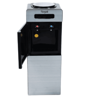 Royal Water Dispenser | RWDF1670B, Black Colour with Black Glass faucet cover