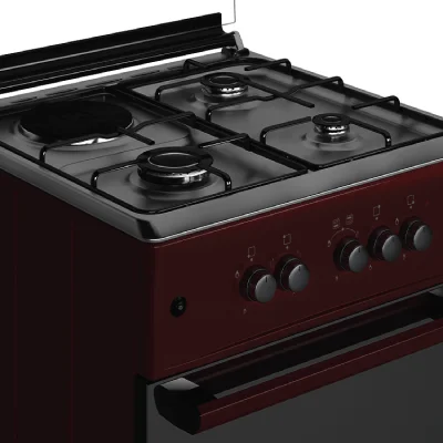 Maxi 60*60 (3+1) Burner Gas Cooker IGL | Red - Image 4