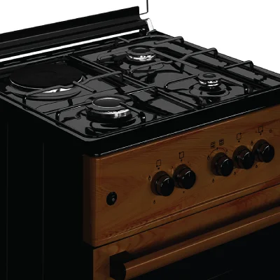 Maxi 60*60 (3+1) Burner Gas Cooker IGL | Wood - Image 3