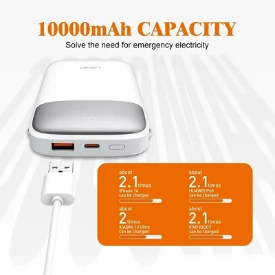 Ldnio PQ19 10000mah Power Bank + Cable - Image 7
