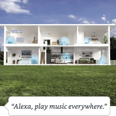 Amazon Echo (4th Gen) | With premium sound, smart home hub, and Alexa | Glacier White - Image 2