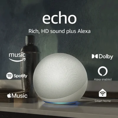 Amazon Echo (4th Gen) | With premium sound, smart home hub, and Alexa | Glacier White - Image 7