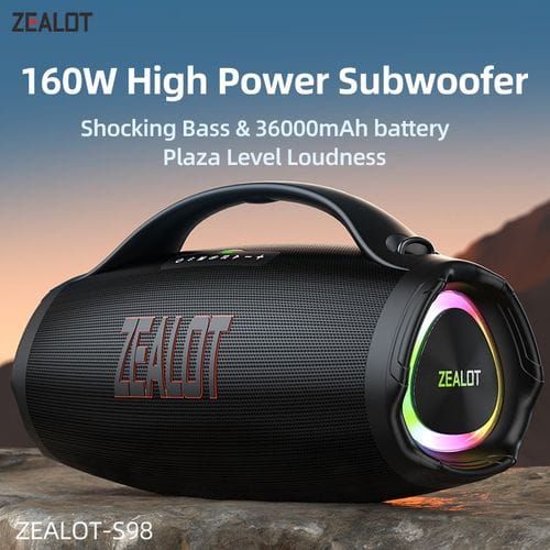 S98 Bluetooth Speaker; 160W high Power,lPX6 Waterproof,Incredible heavy bass - Image 2