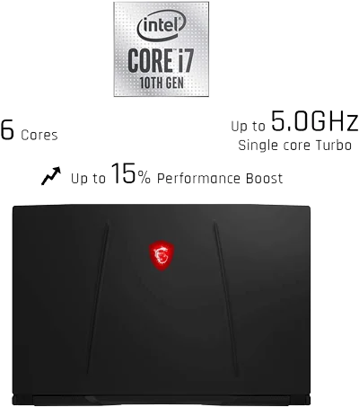 MSI GL75 Leopard 10SFK, 17.3" FHD, 144Hz IPS Display Intel core i7-10750H 16GB RAM, 256GB SSD, 1TB HDD NVIDIA GeForce RTX 2070 8GB Dedicated, RGB Backlit Keyboard Laptop & Charger only - Image 2