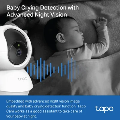 Tapo Pan/Tilt Home Security Wi-Fi Camera | C200C, for Baby Monitor, Pet Camera w/Motion Detection, 1080P, 2-Way Audio, Night Vision, Cloud & SD Card Storage, Works with Alexa & Google Home - Image 2